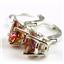 925 Sterling Silver Leverback Earrings, Twilight Fire Topaz, SE007