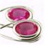 925 Sterling Silver Leverback Earrings, Created Pink Sapphire, SE008