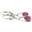 925 Sterling Silver Leverback Earrings, Created Pink Sapphire, SE008