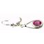 925 Sterling Silver Leverback Earrings, Created Pink Sapphire, SE008