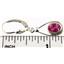 925 Sterling Silver Leverback Earrings, Created Pink Sapphire, SE008