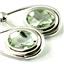 925 Sterling Silver Leverback Earrings, Green Amethyst, SE008