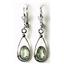 925 Sterling Silver Leverback Earrings, Green Amethyst, SE008