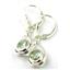 925 Sterling Silver Leverback Earrings, Green Amethyst, SE008