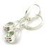 925 Sterling Silver Leverback Earrings, Green Amethyst, SE008