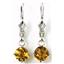 925 Sterling Silver Leverback Earrings, Citrine, SE017