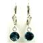 925 Sterling Silver Leverback Earrings, London Blue Topaz, SE017