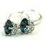 925 Sterling Silver Leverback Earrings, London Blue Topaz, SE017