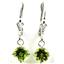 925 Sterling Silver Leverback Earrings, Manchurian Peridot, SE017