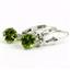 925 Sterling Silver Leverback Earrings, Manchurian Peridot, SE017