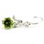 925 Sterling Silver Leverback Earrings, Manchurian Peridot, SE017