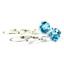925 Sterling Silver Leverback Earrings, Swiss Blue Topaz, SE017