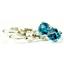 925 Sterling Silver Leverback Earrings, Swiss Blue Topaz, SE017