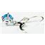 925 Sterling Silver Leverback Earrings, Swiss Blue Topaz, SE017