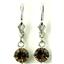 925 Sterling Silver Leverback Earrings, Smoky Quartz, SE017