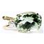 P019, Green Amethyst 14k Gold Pendant