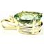 P019, Green Amethyst 14k Gold Pendant