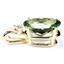 P019, Green Amethyst 14k Gold Pendant