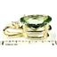 P019, Green Amethyst 14k Gold Pendant