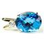 P019, Swiss Blue Topaz 14K Gold Pendant