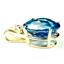 P019, Swiss Blue Topaz 14K Gold Pendant