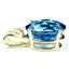 P019, Swiss Blue Topaz 14K Gold Pendant