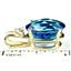 P019, Swiss Blue Topaz 14K Gold Pendant