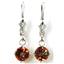 925 Sterling Silver Leverback Earrings, Twilight Fire Topaz, SE017