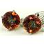 925 Sterling Silver Leverback Earrings, Twilight Fire Topaz, SE017