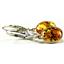 925 Sterling Silver Leverback Earrings, Golden Yellow CZ, SE101