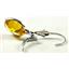 925 Sterling Silver Leverback Earrings, Golden Yellow CZ, SE101
