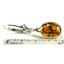 925 Sterling Silver Leverback Earrings, Golden Yellow CZ, SE101