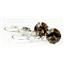 925 Sterling Silver Leverback Earrings, Smoky Quartz, SE117