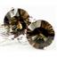 925 Sterling Silver Leverback Earrings, Smoky Quartz, SE117
