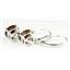 925 Sterling Silver Leverback Earrings, Smoky Quartz, SE117