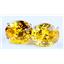925 Sterling Silver Post Earrings, Golden Yellow CZ, SE202