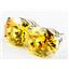 925 Sterling Silver Post Earrings, Golden Yellow CZ, SE202