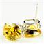 925 Sterling Silver Post Earrings, Golden Yellow CZ, SE202