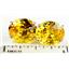 925 Sterling Silver Post Earrings, Golden Yellow CZ, SE202