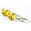 925 Sterling Silver Earrings, Golden Yellow CZ, SE207