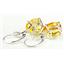 925 Sterling Silver Earrings, Golden Yellow CZ, SE207
