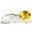 925 Sterling Silver Earrings, Golden Yellow CZ, SE207