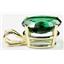 P006, Russian Nanocrystal Emerald, 14K Gold Pendant