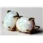 14k Gold Post Earrings, Created White Opal, E102C