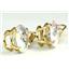 14k Gold Leverback Earrings, Mercury Mist Topaz, E107