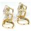 14k Gold Leverback Earrings, Mercury Mist Topaz, E107