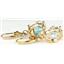 14k Gold Leverback Earrings, Mercury Mist Topaz, E107