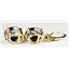 14k Gold Leverback Earrings, Mystic Fire Topaz, E107