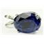 925 Sterling Silver Pendant, Created Blue Sapphire, SP004