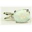925 Sterling Silver Pendant, Created White Opal, SP020